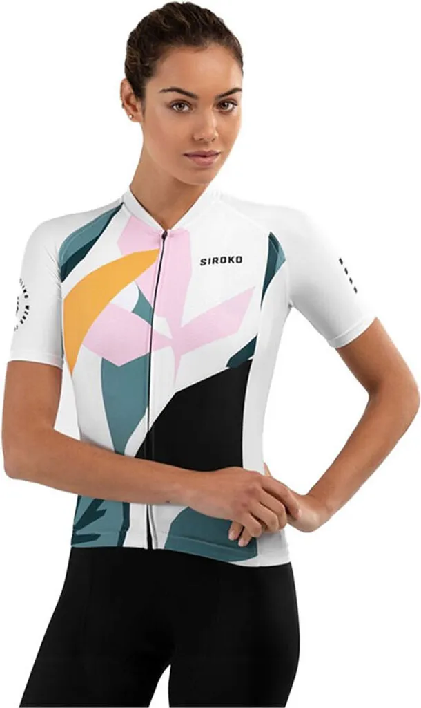 Maillot de Cyclisme sur Route Femme Siroko M2 Pinerolo Blanc Motif