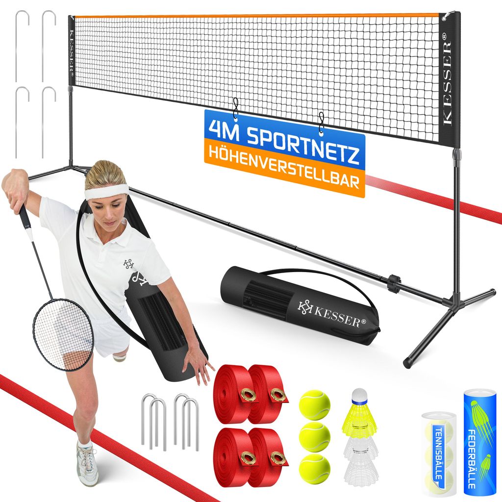 KESSER® Badmintonnetz, Tennisnetz | 300cm | 400cm | 500 cm Produktbild 