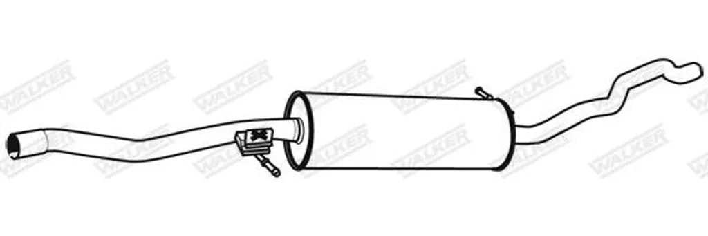 Silencieux Intermédiaire Échappement WALKER compatible Ford Galaxy
