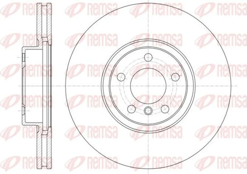 Disque de frein REMSA 61335.10 compatible OE 34116793244 pour X5