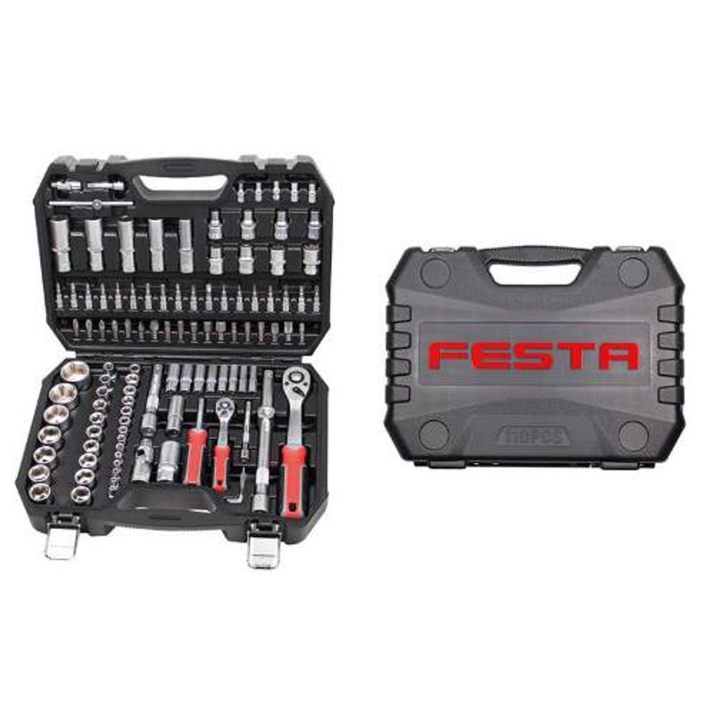 Steckschlüssel-Bit-Set 110Stk 1/4+1/2 FESTA