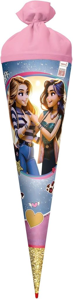 Roth Schultüte Best Friends Forever rund Schutzspitze Filzverschluss 70cm