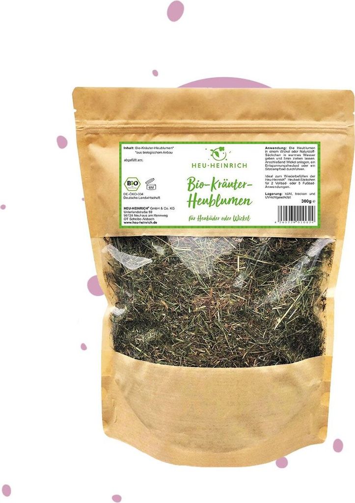 HEU-HEINRICH - Bio-Kräuter-Heublumen grob - Heubad/Wickel 300 g