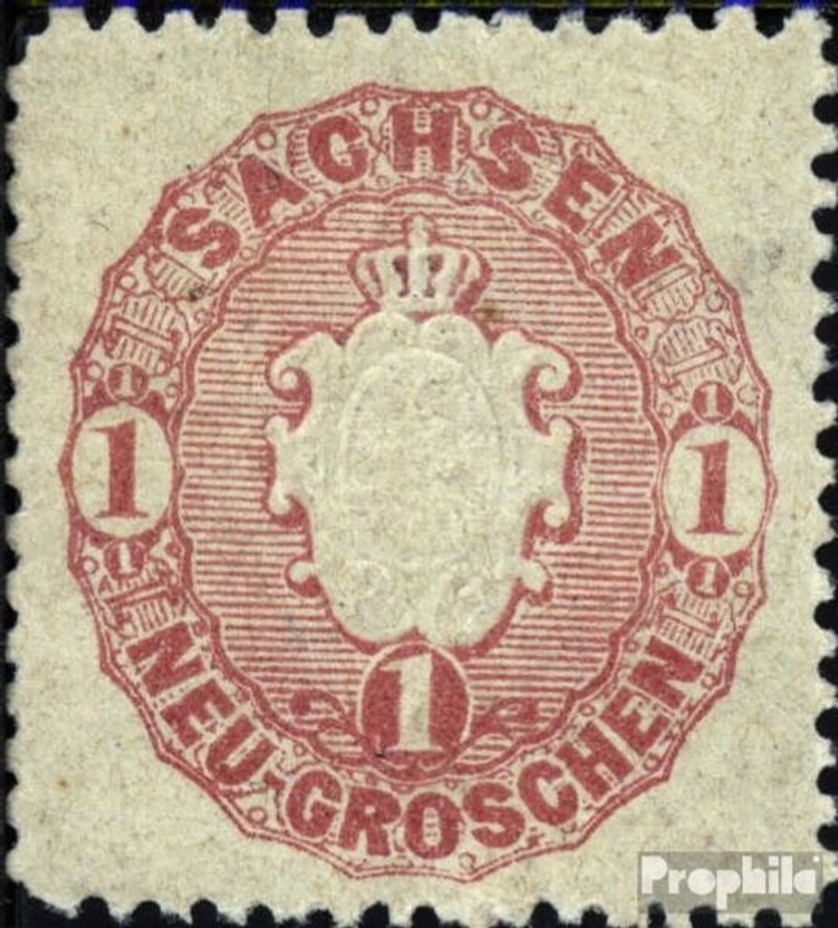 Briefmarken Sachsen 1863 Mi 16 Pracht gestempelt Landeswappen
