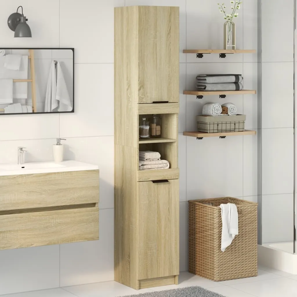 Colonna Bagno SYFAX Rovere Sonoma 188,5cm | Mobile in Legno Multistrato