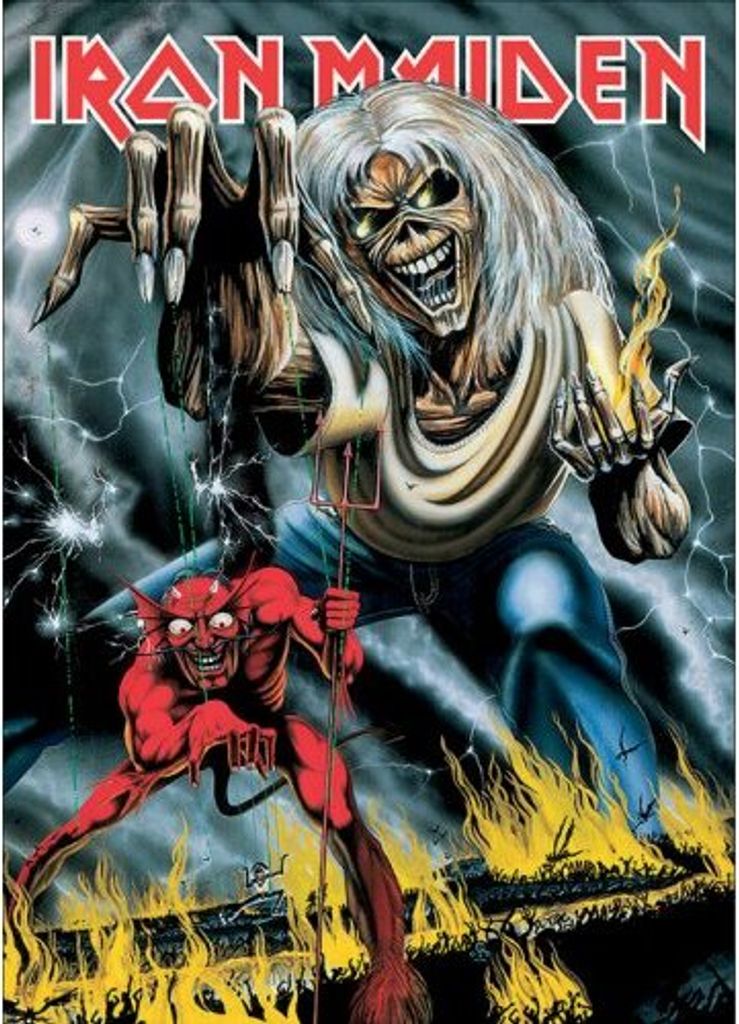 Iron Maiden - Nummer der Tier Postkarte