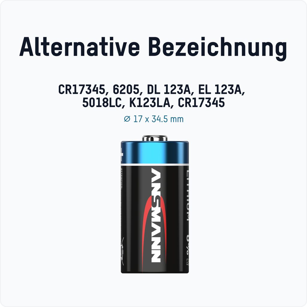 8x ANSMANN CR123A Lithium Batterie 3V Kaufland.de