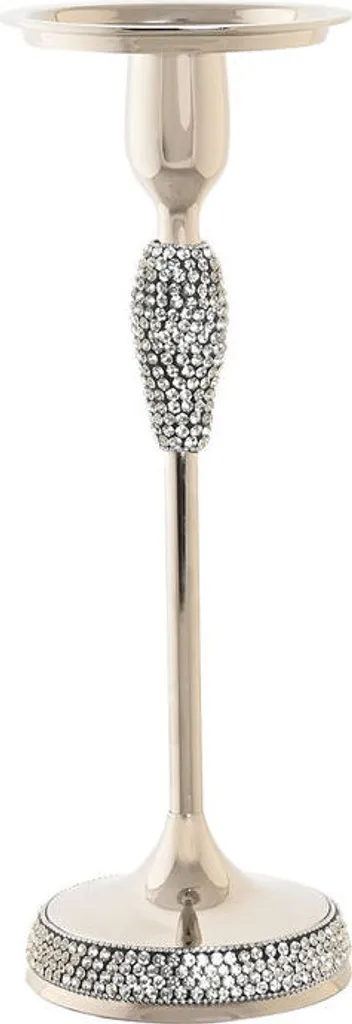Bougeoir DKD Home Decor Argent en Aluminium et Acrylique 12 x 36 cm