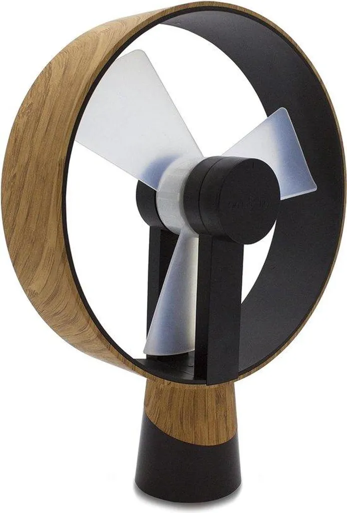 Ventilateur de table en bois silencieux - Modèle Naturel 30cm USB