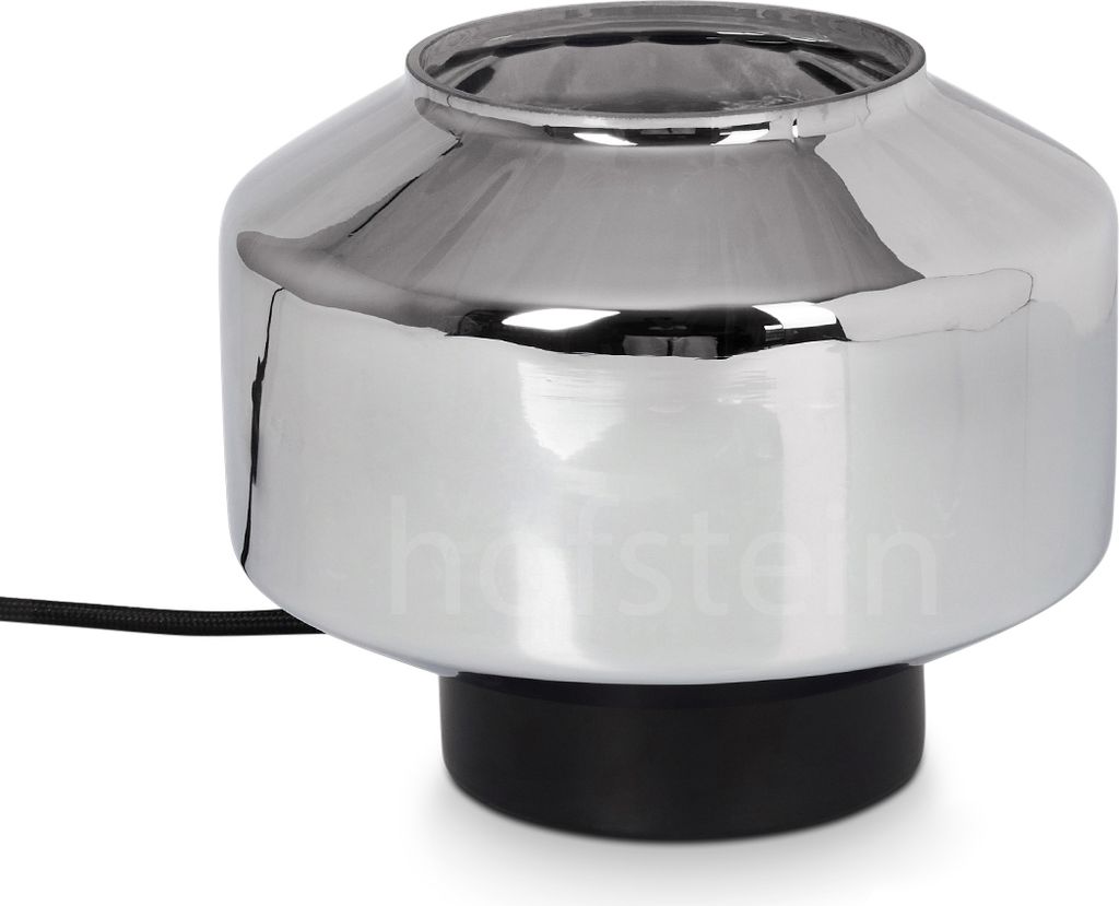 Collegno »Collegno« moderne Nachttischlampe in Schwarz/Rauchfarben
