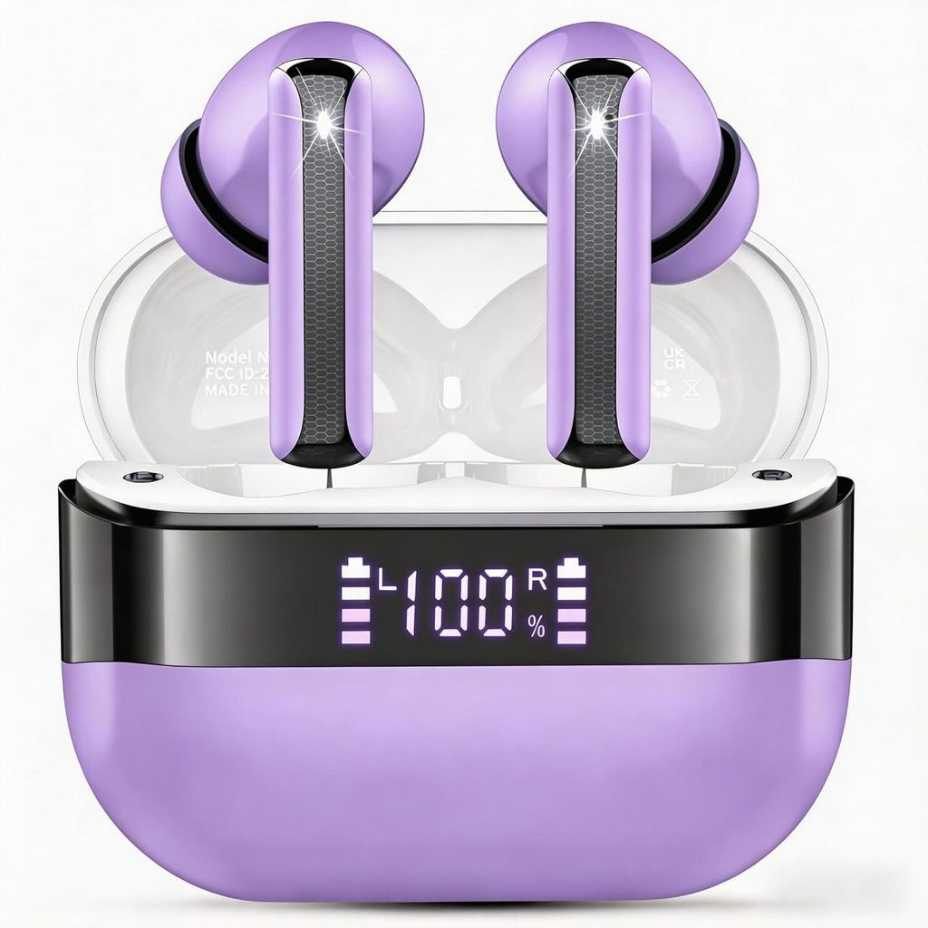 Bluetooth 5.4 Kopfhörer, 2024 Neue Kopfhörer Kabellos In Ear Kopfhörer mit ENC Noise Cancelling Mic, 48H Kabellose Kopfhörer Deep Bass IP7 Wass...