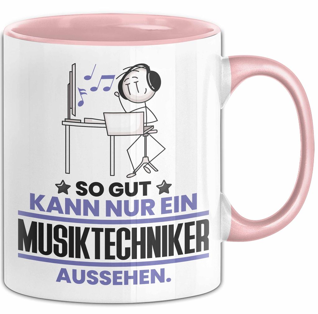 Musiktechniker Geschenk Tasse So Gut Kann Nur Ein Musiktechniker Aussehen Geschenkidee Kaffee-Becher (Rosa)