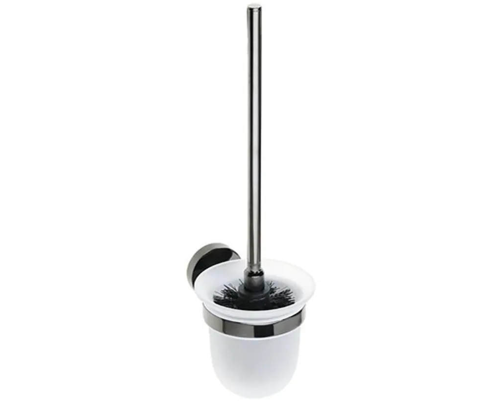 Brosse WC murale HEMATIT Bemeta 159113017 en verre dépoli et noir