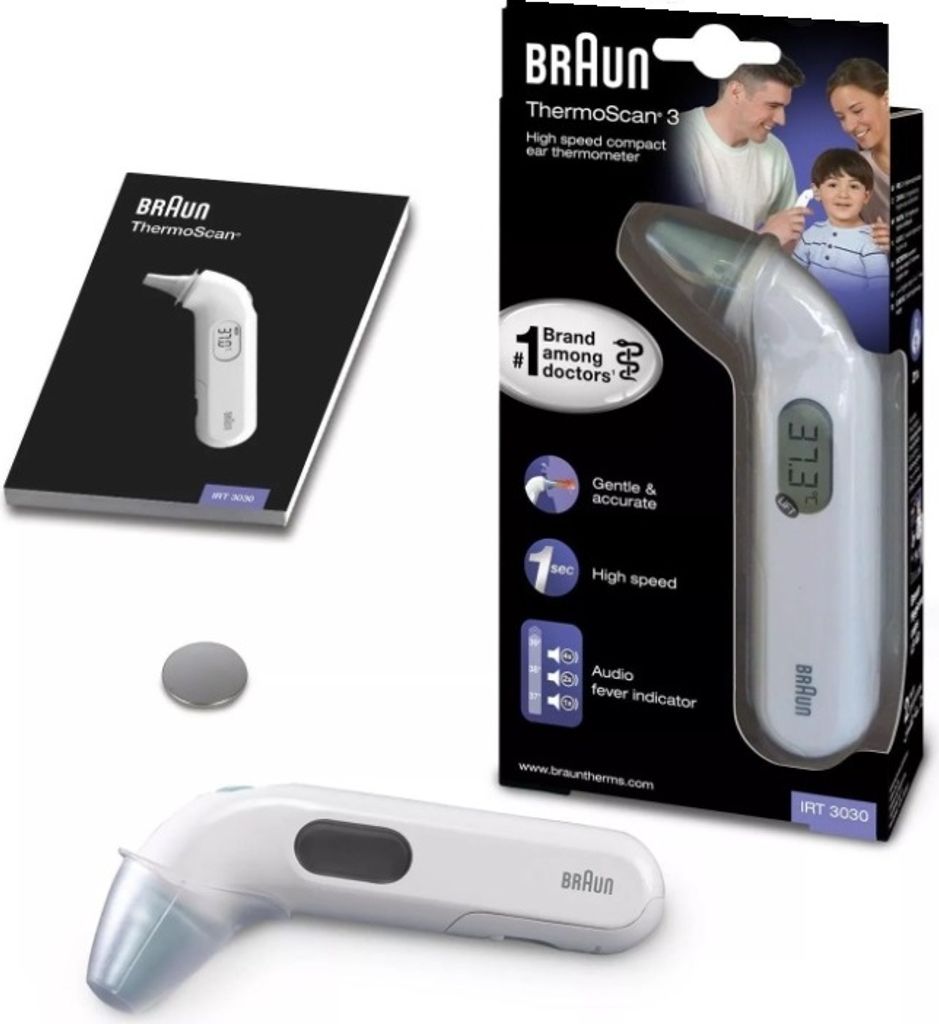 BRAUN IRT3030 Thermoscan Ohrthermometer 1 Stück Produktbild 