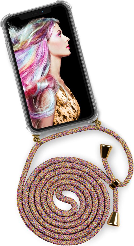TWIST-Case + TWIST-Cord für iPhone 12 Pro, Farbe:Sunny Rainbow (Gold)