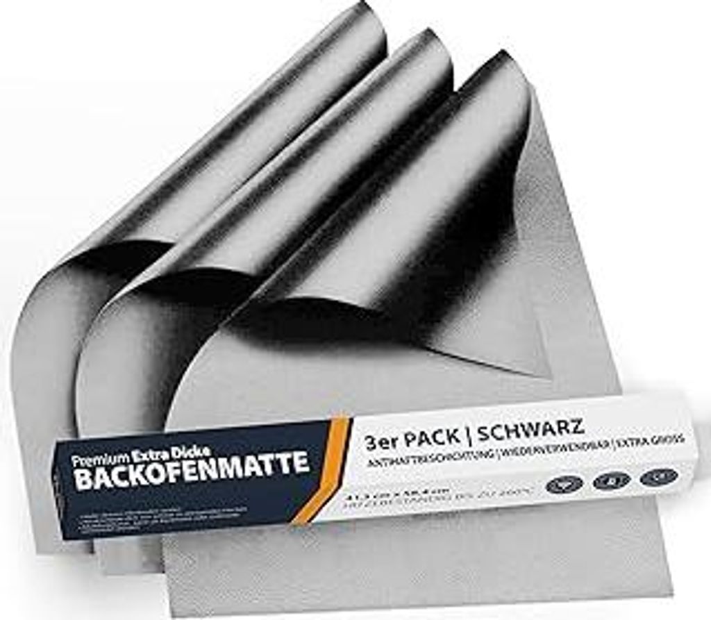 Linda's Essentials Extra große Ofeneinlagen für den Boden des Ofens (3er-Pack) – Universal-Antihaftfolie für das fächerunterstützte Kochen, ...