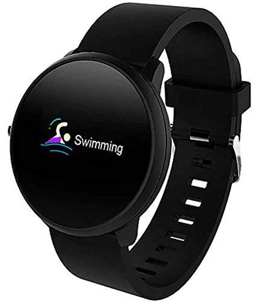 Lenovo HW10 Noir - Montre Connectée Étanche avec Capteur de Fréquence Cardiaque