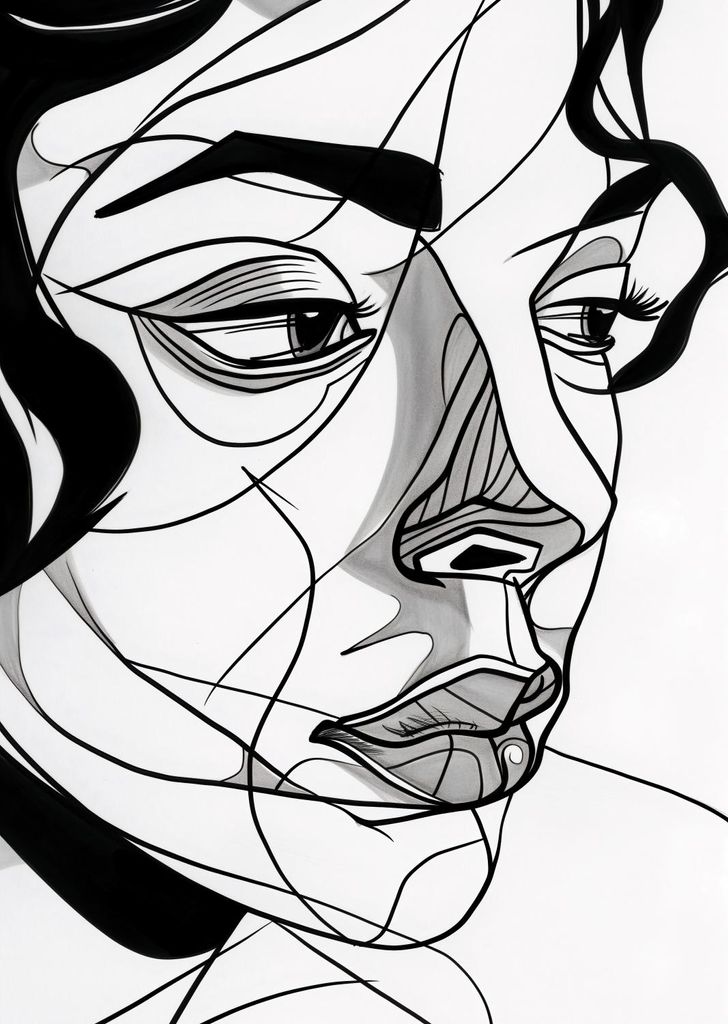Plakat 64x90cm Frauenporträt