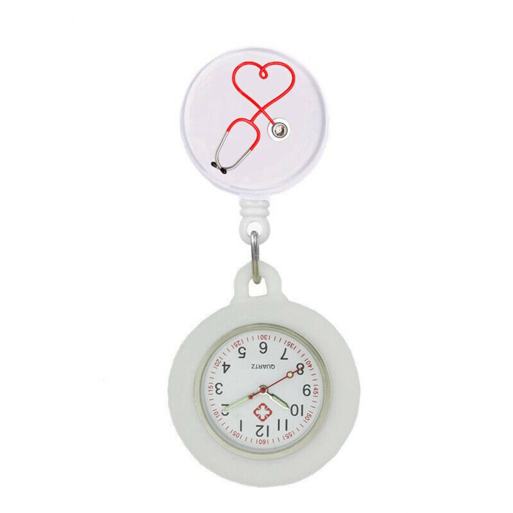 Nurse Watch Schwesternuhr Silikon ausziehbares Band Pulsuhr Produktbild 