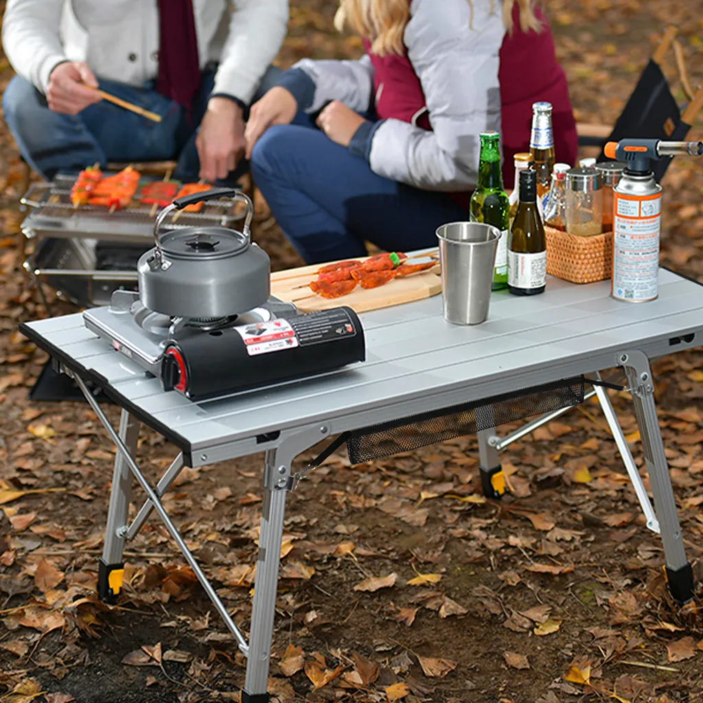 Table pliante de camping stable et compacte avec hauteur réglable - 23