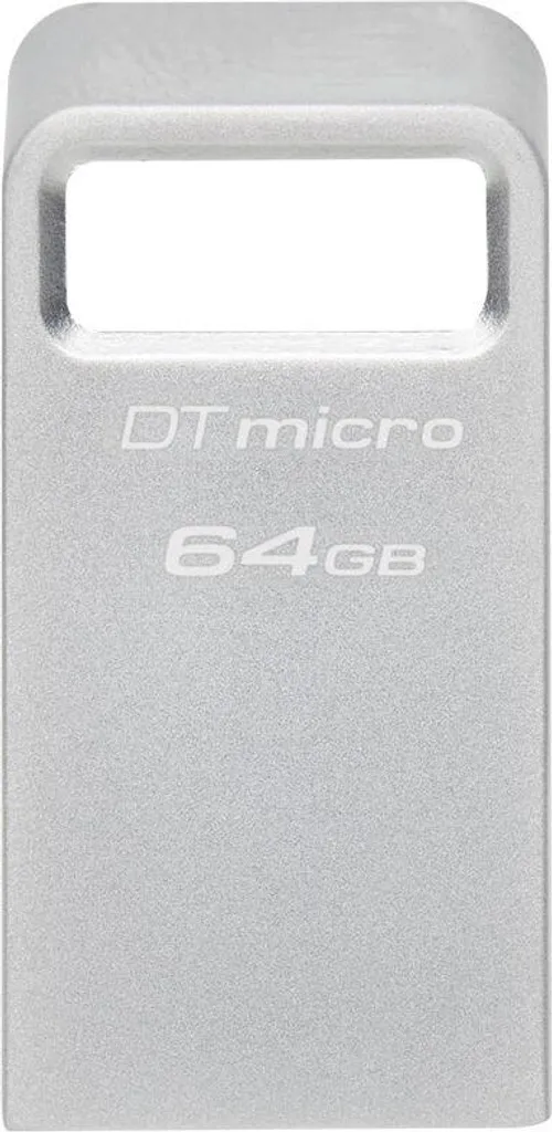 Clé USB 64 Go Kingston Anti-perte avec Design Compact Noir et Argenté