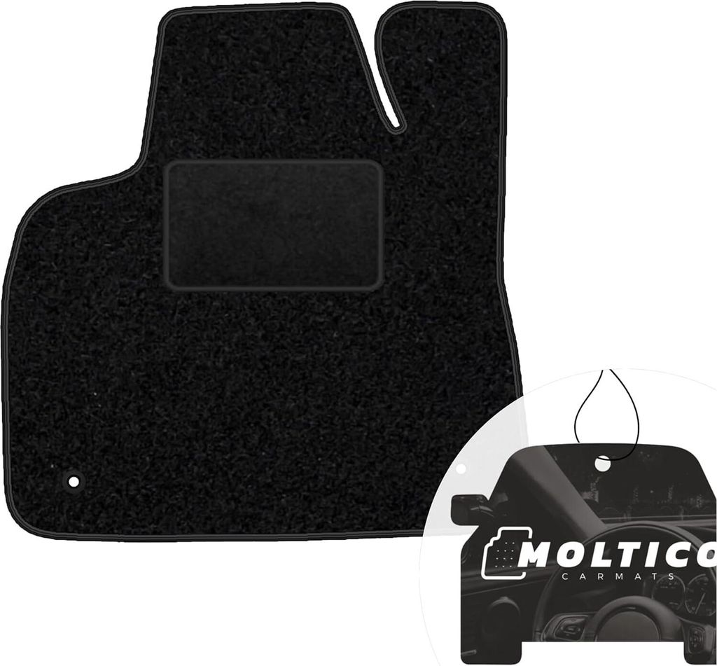 moto-MOLTICO Fahrer Fußmatte Auto Velours Fahrerseite Autoteppiche Schwarz Fahrermatte 1-teilig passend für Citroen CX 1975-1991