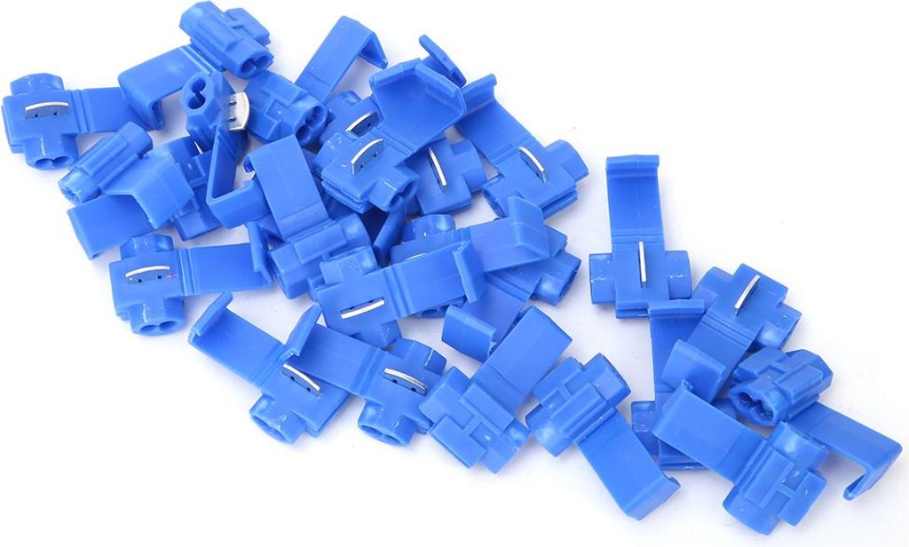 25 Stück blaue, lötfreie Schnellverbinder für Drähte 0,75šC2,5 mm / AWG 14 bis 18