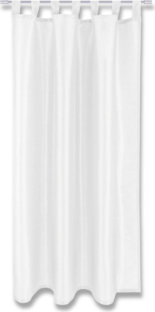 Gardine Alessia blickdicht mit Schlaufen, Maße: 140x245cm, Farbe: Weiß