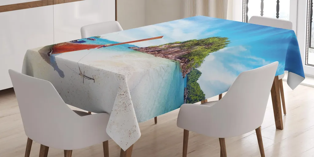 ABAKUHAUS Foresta pluviale Tovaglia, Viaggiare Natura, Rettangolare per Sala da Pranzo e Cucina, 140 cm x 200 cm, Verde
