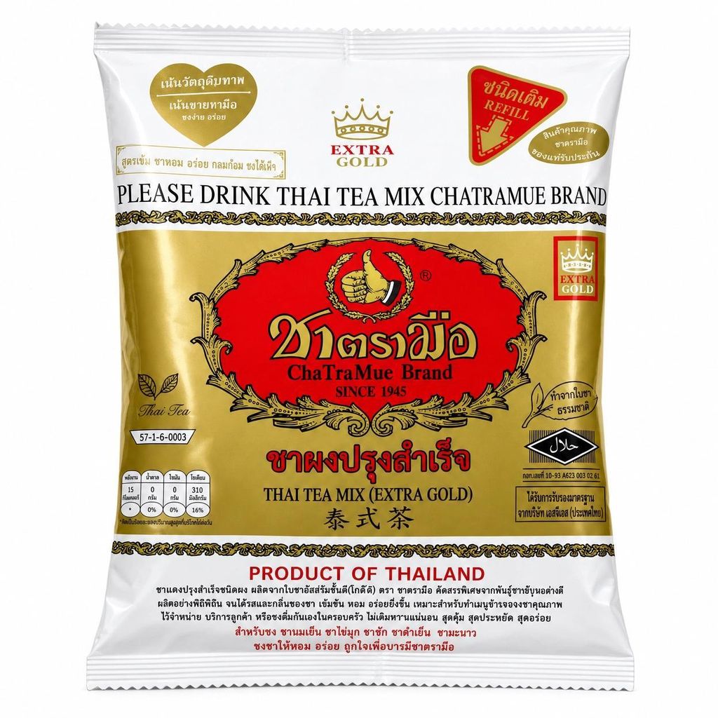 Mélange de thé thaïlandais ChaTraMue Extra Gold 400 g Image du produit 
