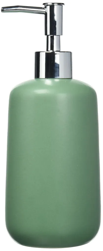 Distributeur savon rechargeable 500ml finition mate verte forme conique