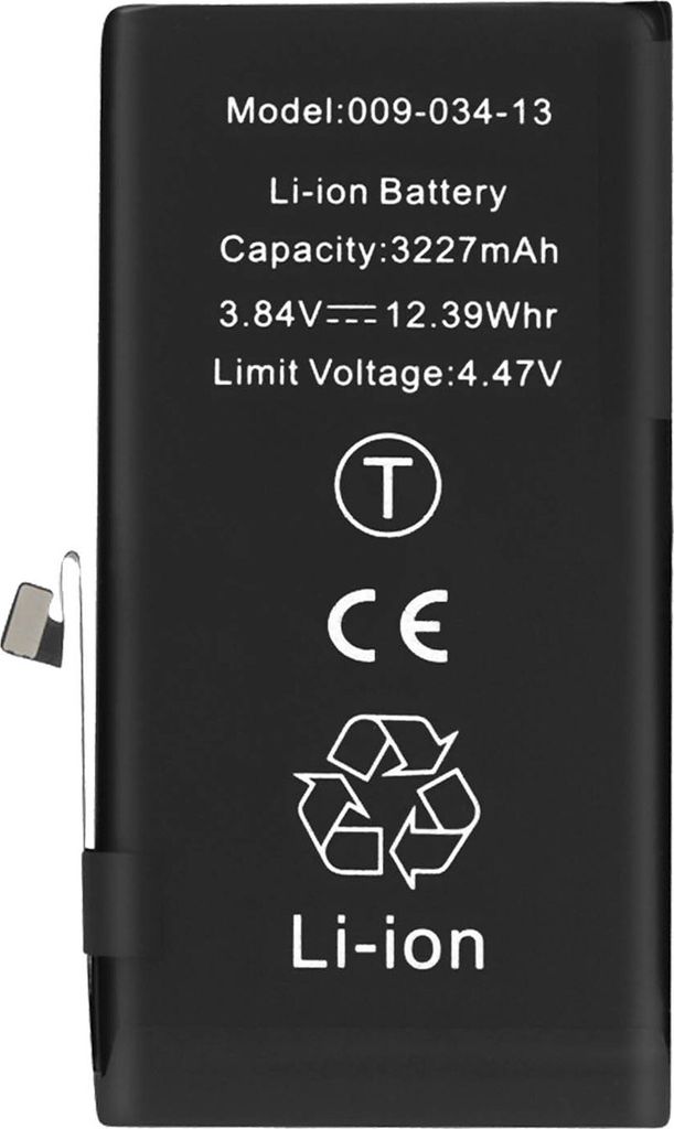 Clappio, Decode PCB Version Akku für iPhone 13 3227mAh, Schwarz