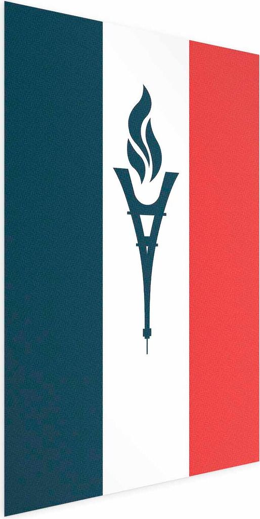 Posterpapier Poster - French Flag with a Torch 29.7x42 cm Abstrakt i-A-10036-ao-a