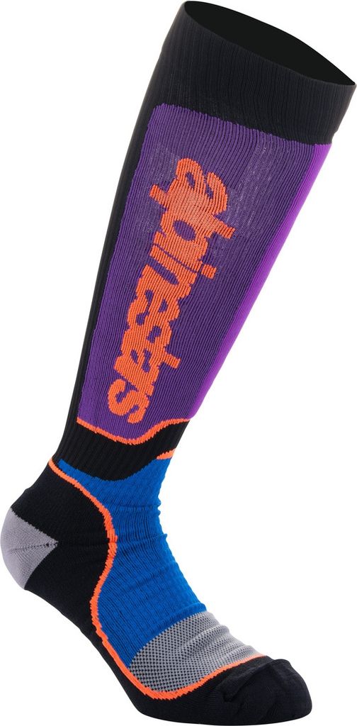 Alpinestars Plus Motocross Socken, schwarz/lila, S