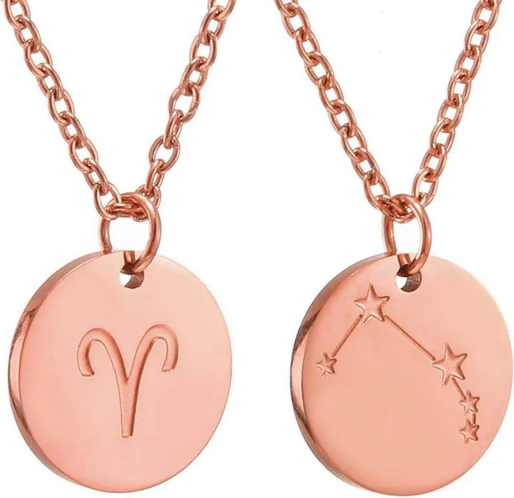 Collier signe du zodiaque Bélier en or - Bijou astrologie pour femme