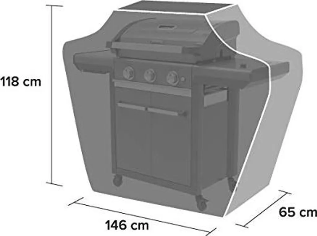 Couverture de barbecue résistante à l'eau - Bâche de protection BBQ Noir