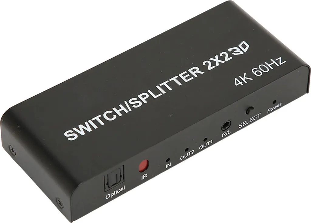 Commutateur HDMI 4K 2 entrées 2 sorties Plug-and-Play Format Compact - 2