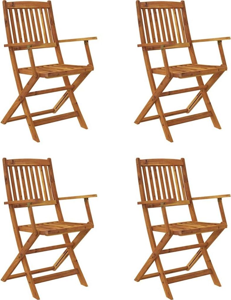 vidaXL 5-tlg. Garten-Essgruppe Klappbar Akazie Massivholz Produktbild 