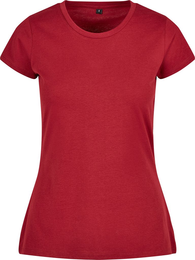 Build Your Brand - "Basic" T-Shirt für Damen RW8509 (XL) (Burgunderrot)