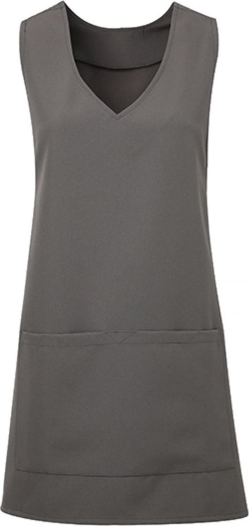 Premier Workwear PR177 | Tunika-Schürze Tulip Wrap Around Tunic, 83 cm lang - Farbe: Dark Grey (ca. Pantone 425C) - Größe: L/XL
