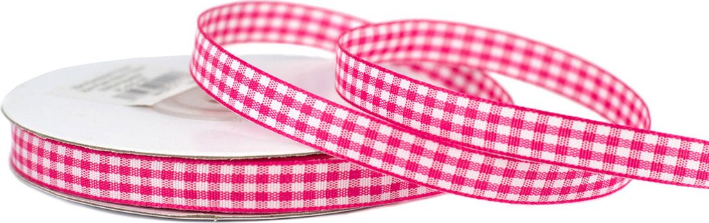 Karoband 10mm, 20 Meter, Farbauswahl:fuchsia / pink 187 Produktbild 