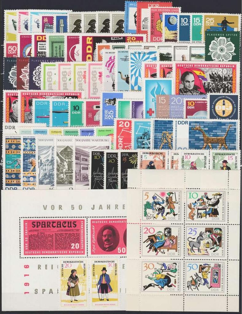 DDR-Jahrgang-1966-postfrisch - komplett