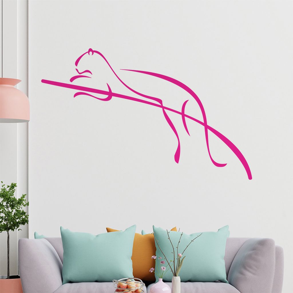 Raubkatze Linien Wandtattoo in 6 Größen - Wandaufkleber Wall Sticker - Dekoration, Küche, Wohnzimmer, Schlafzimmer, Badezimmer