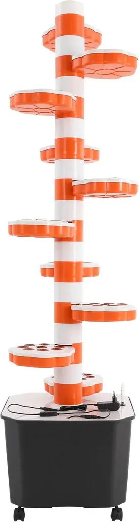 Tour hydroponique 10 niveaux multicolore avec minuterie programmable