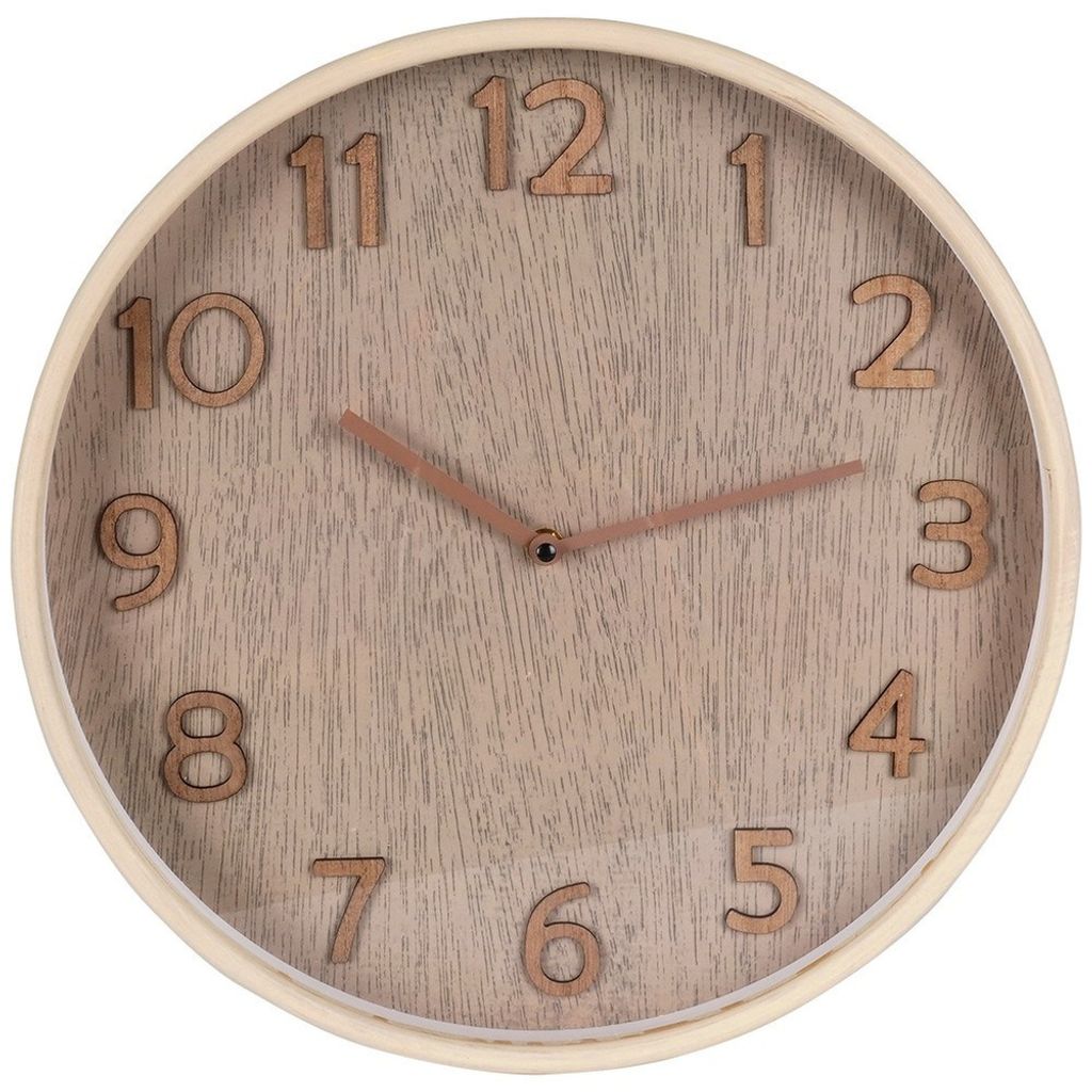 Elegantné nástenné hodiny 38 cm s dreveným povrchom    Obrázok produktu 