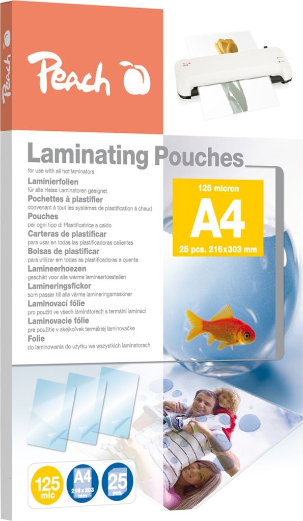 Peach Laminierfolien A4 125mic glänzend PPR525-02       Obrázek produktu 