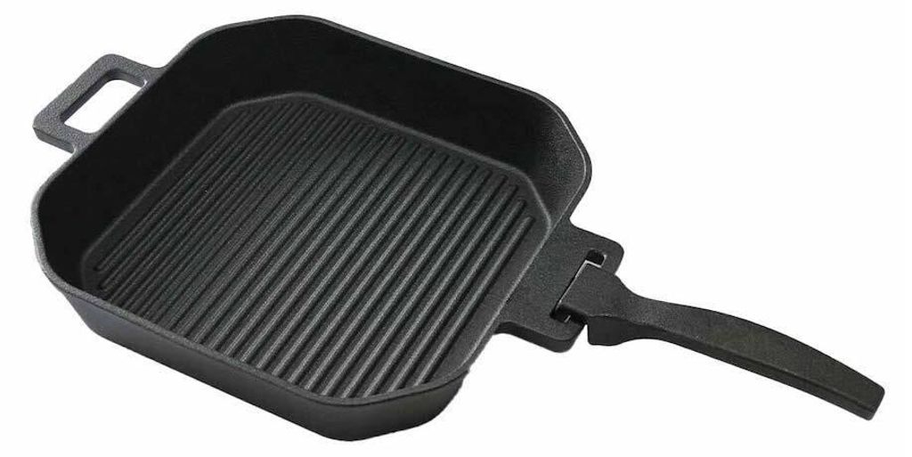 Gusseisenpfanne mit abnehmbaren Griff 29 x 29 cm