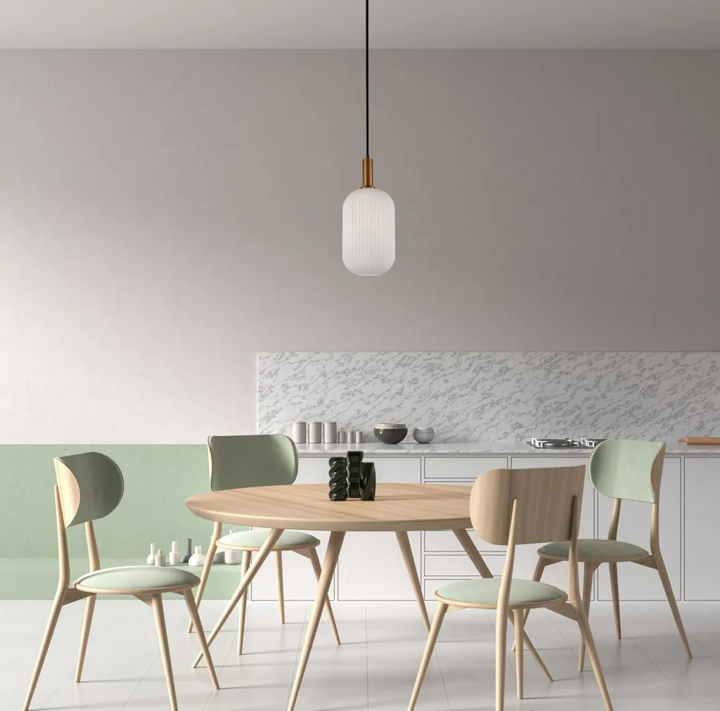 Luminaire Suspension Italux DELLA 1 Or 20 cm - Finition Luxe en Acier