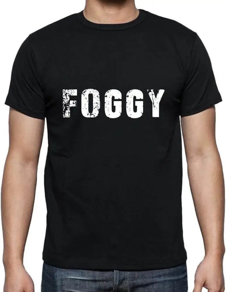 Herren Grafik T-Shirt Neblig – Foggy – Öko-Verantwortlich Vintage Jahrgang Kurzarm Lustige Druck Geburtstag Geschenk Mann