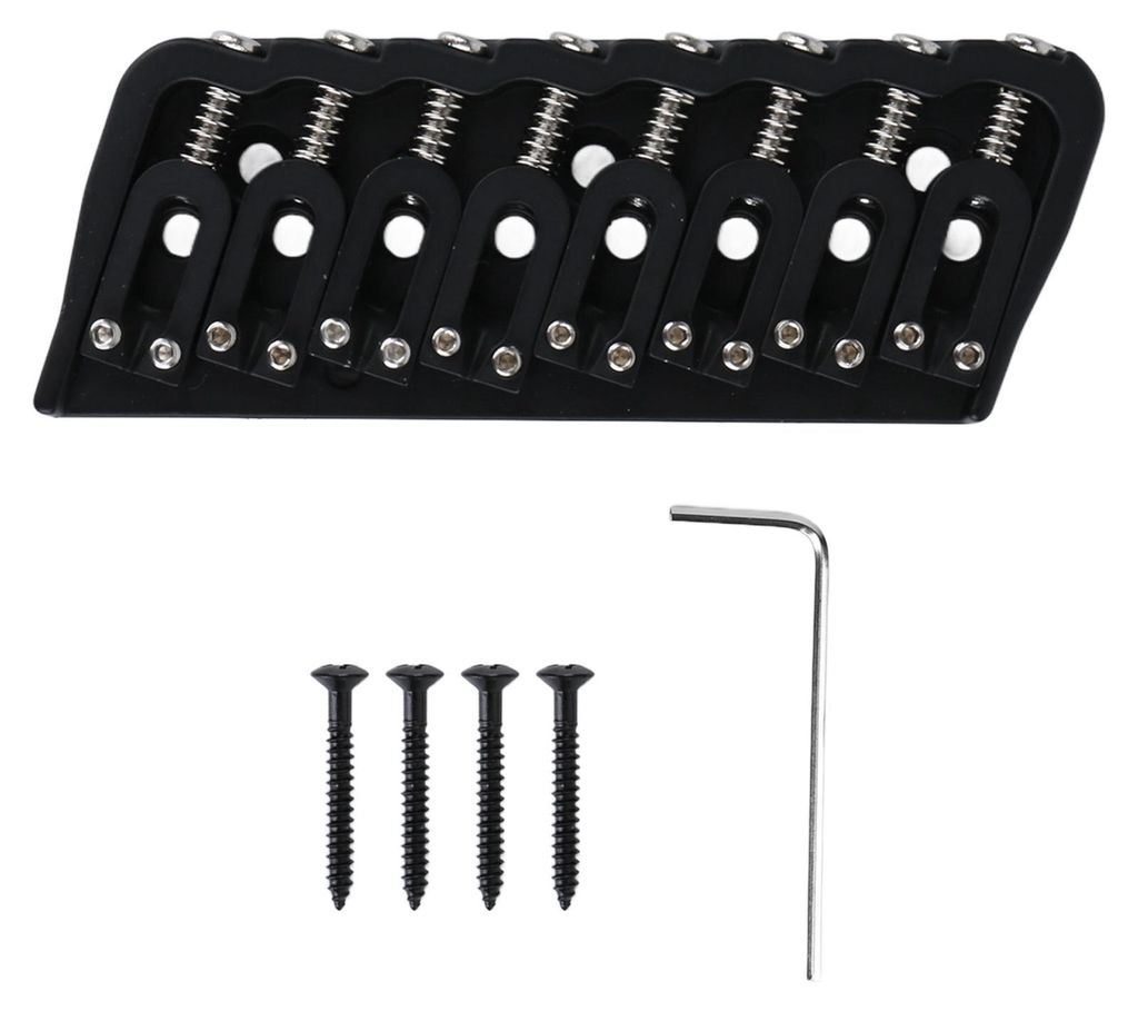 E-Gitarrenbrücke, 8-saitiger Metall-Saitenhalter, Instrumentenzubehör zum Austauschen